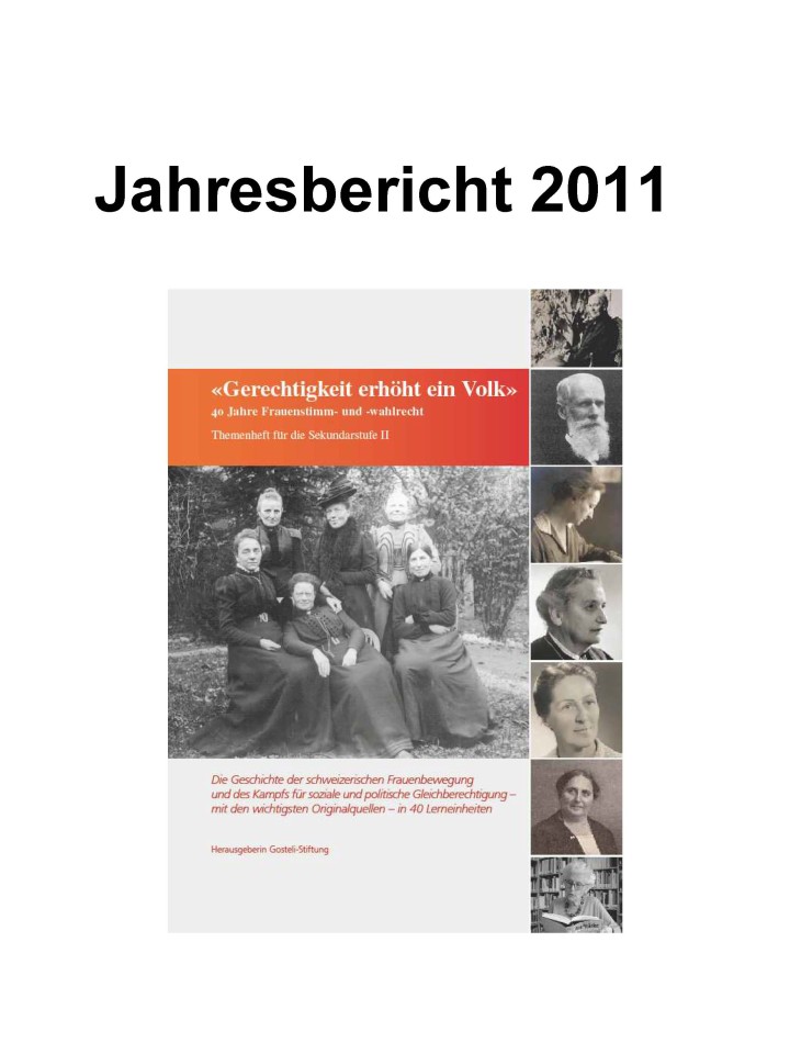 Gosteli Stiftung Jahresbericht 2011