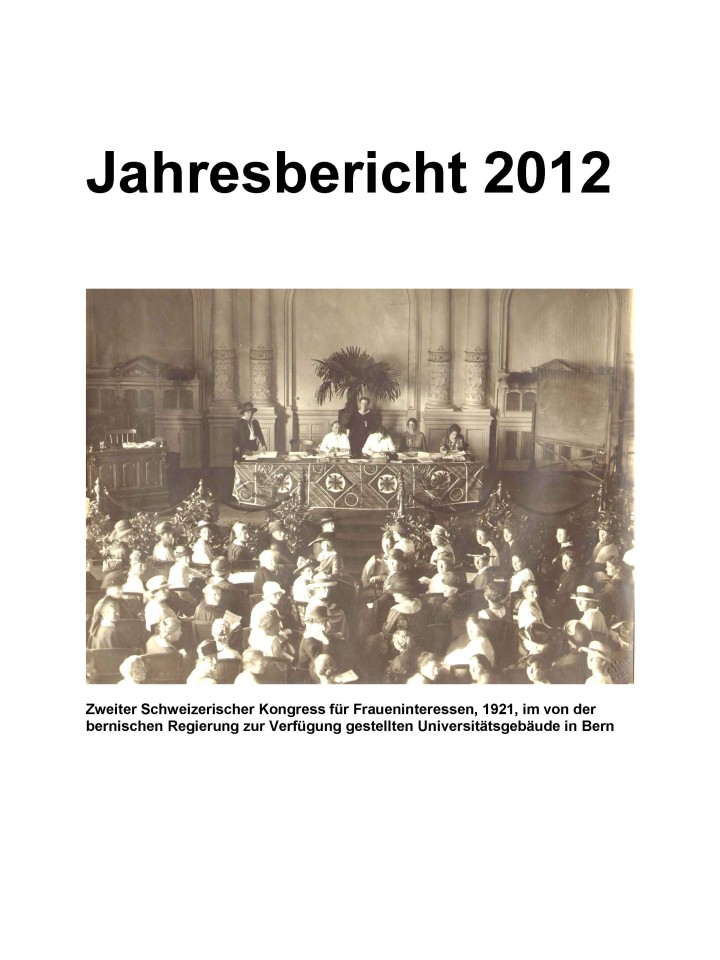 Gosteli Stiftung Jahresbericht 2012