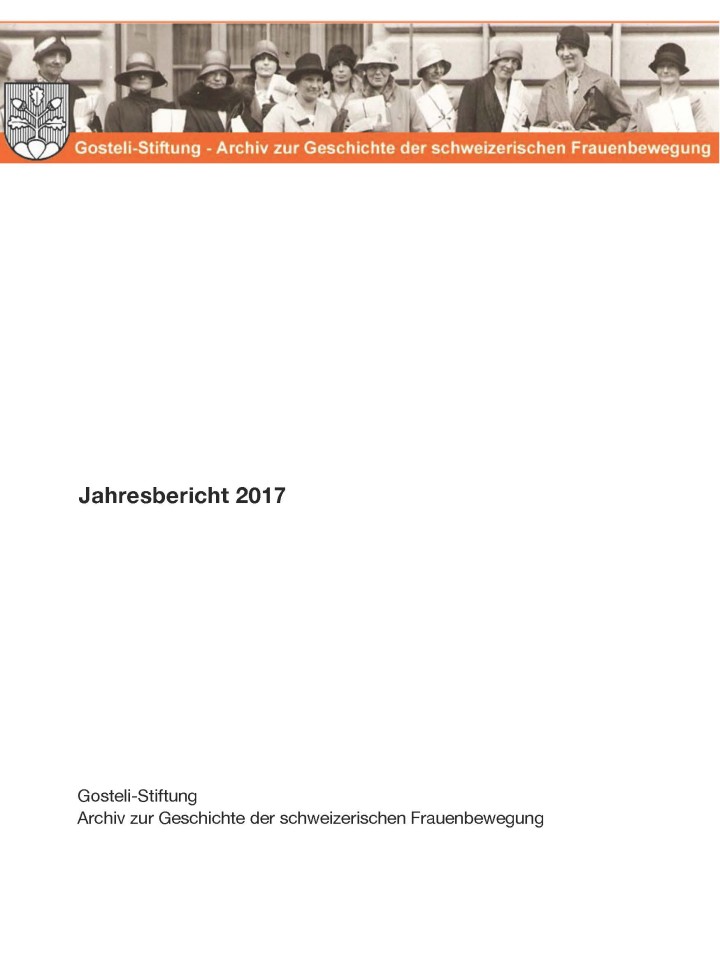 Gosteli Stiftung Jahresbericht 2017